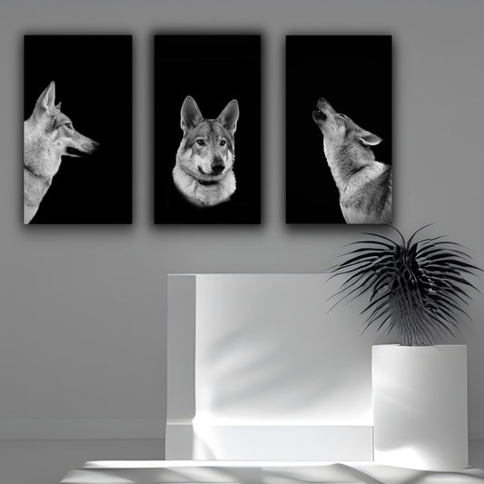 Quadro Lupi su Tela 90x50 – Arte Moderna per Soggiorno e Camera