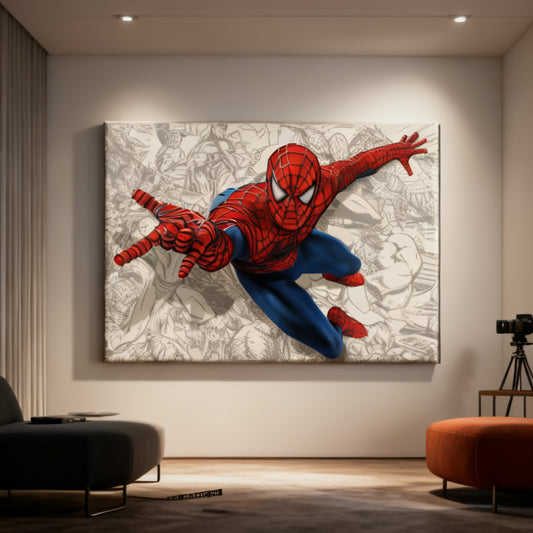 🦸 Quadro Spiderman Marvel Avengers 70x50 – Stampa su Tela HD Pronta da Appendere