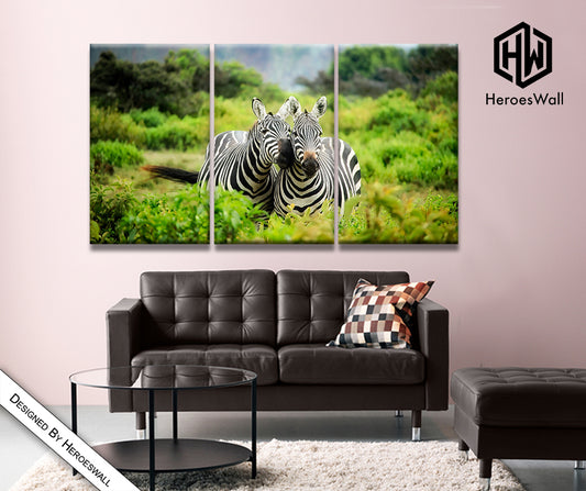 🦓 Quadro Zebre XXL – Eleganza Africana su Tela Moderna