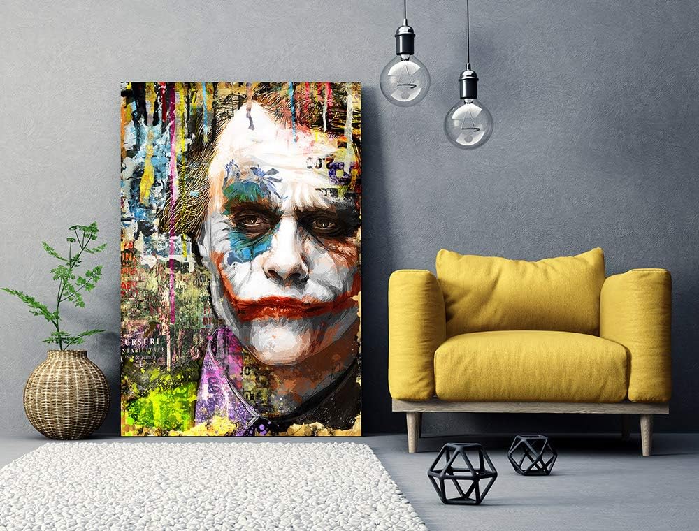 Quadro Joker || tela stampata su telaio || Quadri pronti da appendere || Quadri Pop Art decorazione murale per salotto