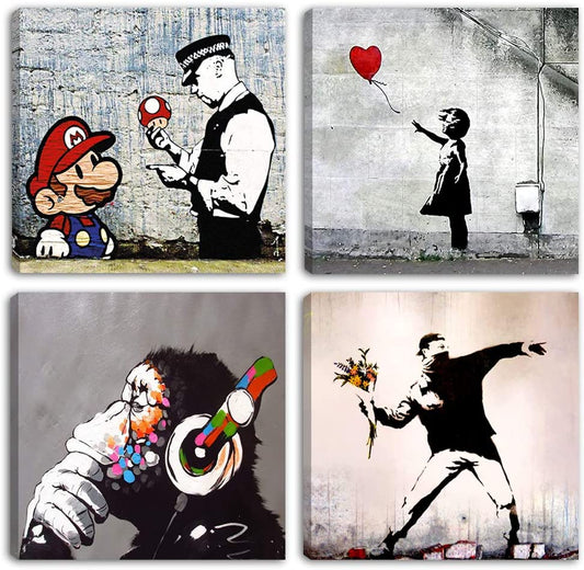 Quadri Moderni || Stampe su tela Canvas || quadretti Banksy