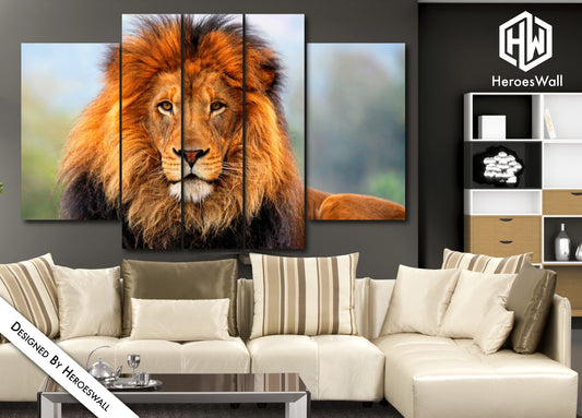 🦁 Quadro Leone – Forza, Eleganza e Simbolismo Regale