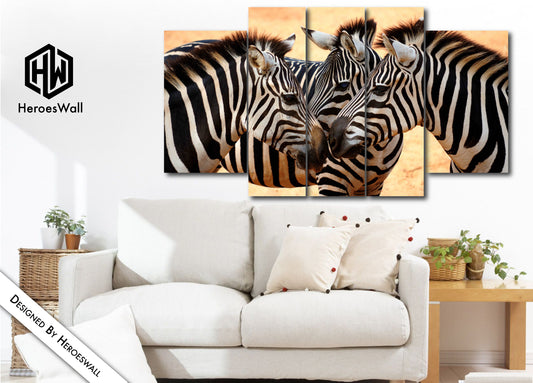 🦓 Quadro Zebre – Contrasti Naturali e Design Elegante