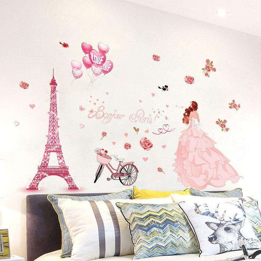 Adesivo murale per Bambini || Principessa || Parigi