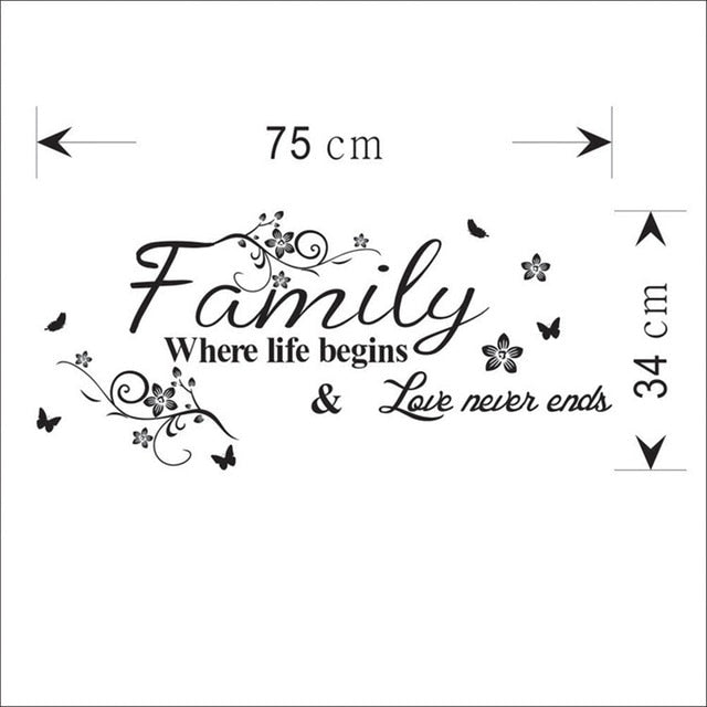 Adesivo murale || Scritte || Famiglia