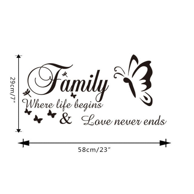 Adesivo murale || Scritte || Famiglia