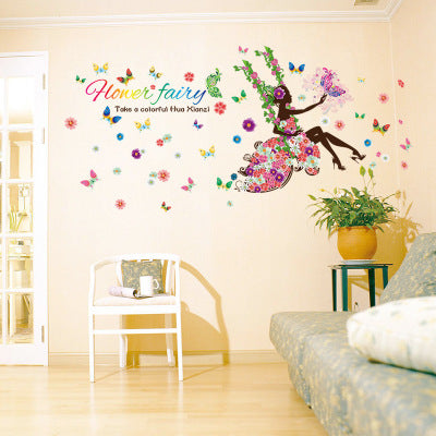 Adesivi murali con motivo floreale a farfalla, soggiorno, camera da letto Adesivi  da parete in vetro, decorazioni murali rimovibili, adesivi murali artistici