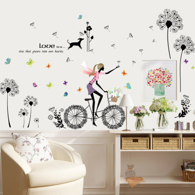 Adesivo murale || Albero, fiori, Farfalle || soffioni