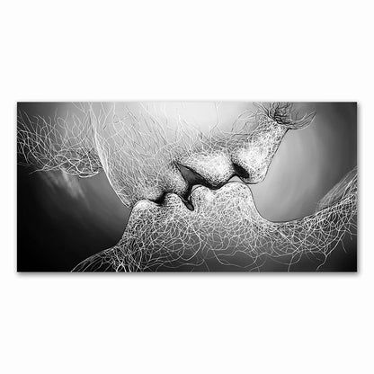 Black Love Kiss Canvas Painting Abstract Print Poster Pictures Home Bedroom Living Room Decoration Wall Art