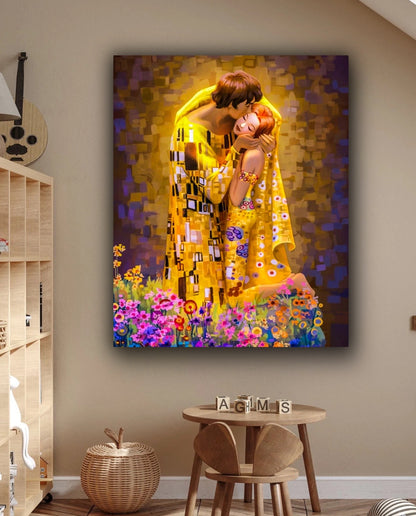 Il Bacio di Klimt – Quadro Famoso su Tela 50x60 cm 💛✨