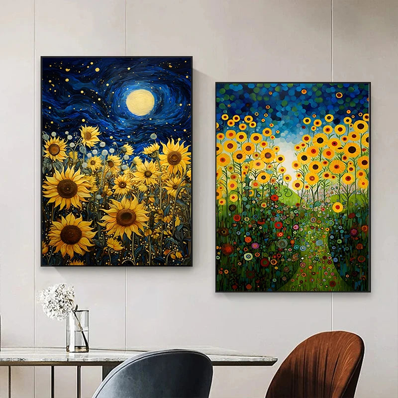 Abstract Flower Canvas Painting Modern Floral Prints Poster Wall Art Picture for Living Room Home Bedroom Decor Classroom Cuadro