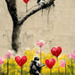 Banksy Boy Girl with Balloon on Canvas Posters and Prints Pop Street Graffiti Wall Art Painting for Living Room Home Decor