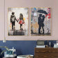 Banksy Boy Girl with Balloon on Canvas Posters and Prints Pop Street Graffiti Wall Art Painting for Living Room Home Decor