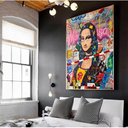 🎨 Quadro Graffiti Astratto Street Art – Stampa Moderna Colorata per Arredo Creativo