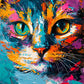 Abstract Animals Cat Lion Graffiti Art Canvas Painting Colorful Animal Wall Art Poster Prints Pictures Cuadros Living Room Decor