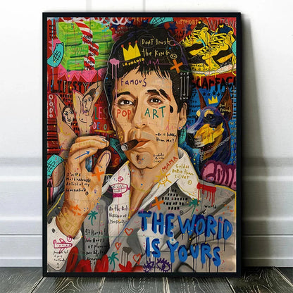 Pop Street Graffiti Wall Art Famous Singer Jackson HD Oil On Canvas Posters And Prints Living Room Bedroom Decoration Gifts