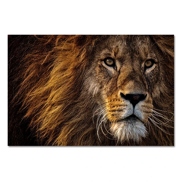 Modern Lion Family Wall Art Decoration Painting Canvas Print Posters Nature Lion Mural Pictures for Lioving Room Home Decoration