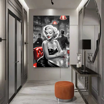 Fashion Beauty Canvas Poster Printing, Classic Retro Canvas Wall Art for Living Room Bedroom Coffee Shop Office Home Decoration