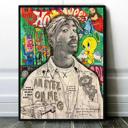 Pop Street Graffiti Wall Art Famous Singer Jackson HD Oil On Canvas Posters And Prints Living Room Bedroom Decoration Gifts
