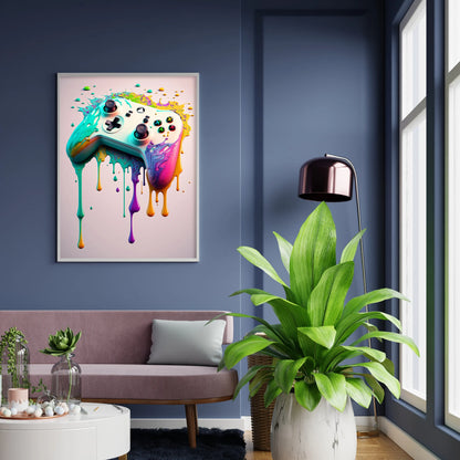 Colorful Game Controller Wall Art Poster Prints Nordic Aesthetic Picture Canvas Painting Gaming Boy Room Home Decoration