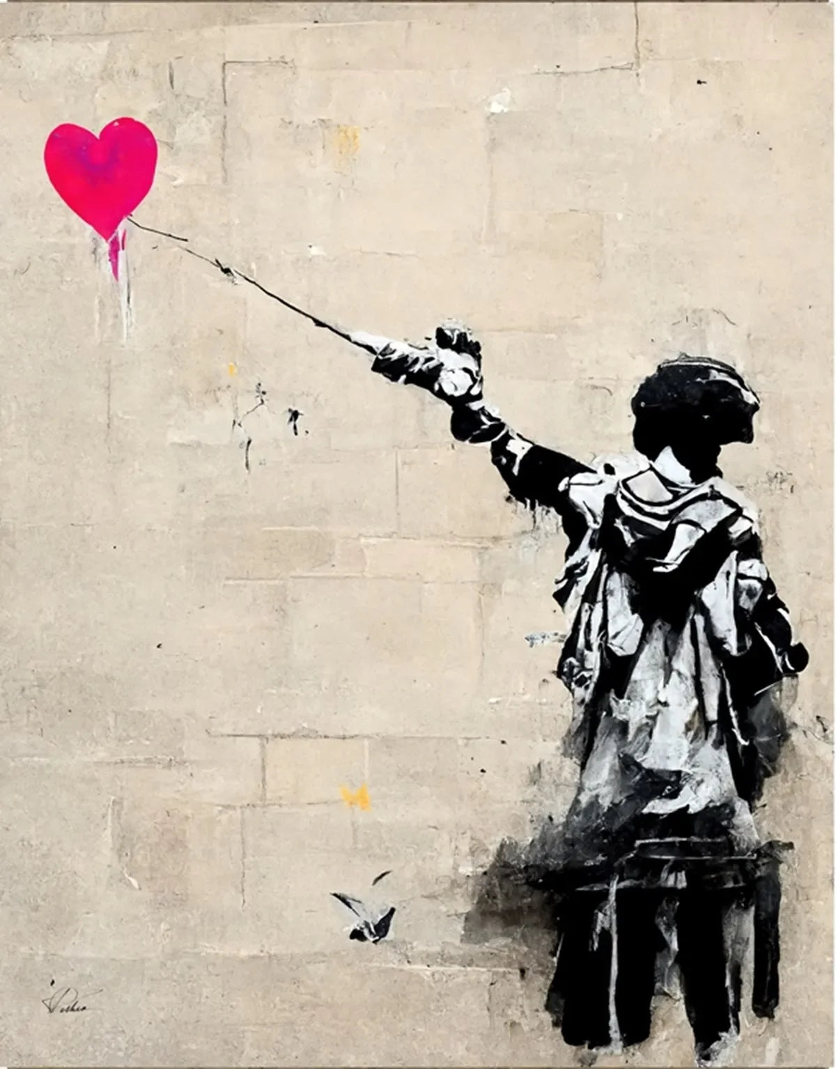 Banksy Boy Girl with Balloon on Canvas Posters and Prints Pop Street Graffiti Wall Art Painting for Living Room Home Decor