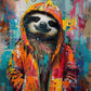 Banksy Pop Street Graffiti Wall Art Animal Canvas Posters and Prints Panda Dog Raccoon Painting for Living Room Decor Picture