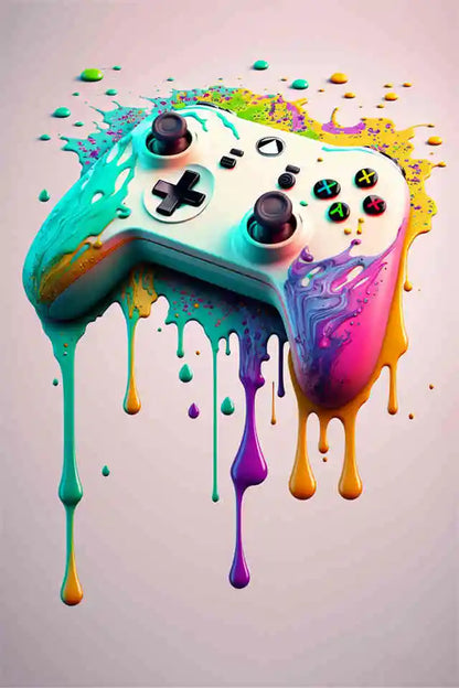 Colorful Game Controller Wall Art Poster Prints Nordic Aesthetic Picture Canvas Painting Gaming Boy Room Home Decoration
