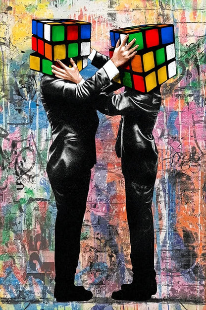 🎨 Quadro Graffiti Astratto Street Art – Stampa Moderna Colorata per Arredo Creativo