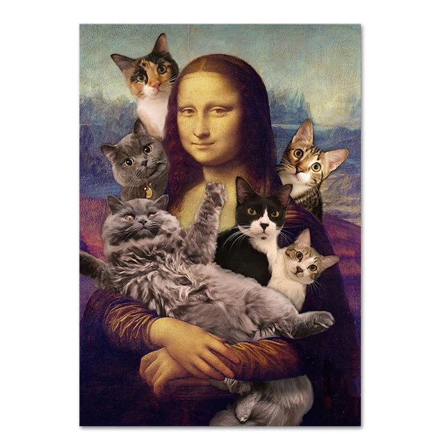 The Mona Lisa Famous Art Canvas Paintings By Leonardo Da Vinci Wall Art Posters And Prints Classical Art Picture For Living Room