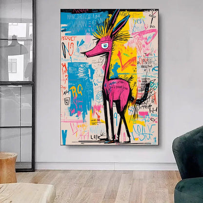 Animation Room Decor Animals Decoration Wall Art Coloured Home Decorations Canvas Painting Graffiti Cartoon Painted Decororation