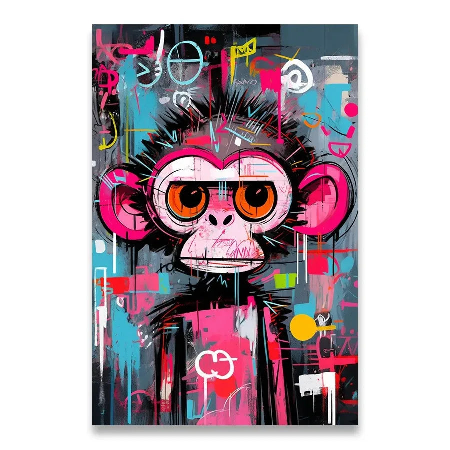 Animation Room Decor Animals Decoration Wall Art Coloured Home Decorations Canvas Painting Graffiti Cartoon Painted Decororation