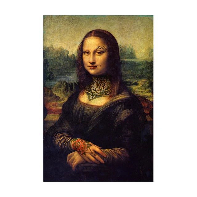 The Mona Lisa Famous Art Canvas Paintings By Leonardo Da Vinci Wall Art Posters And Prints Classical Art Picture For Living Room