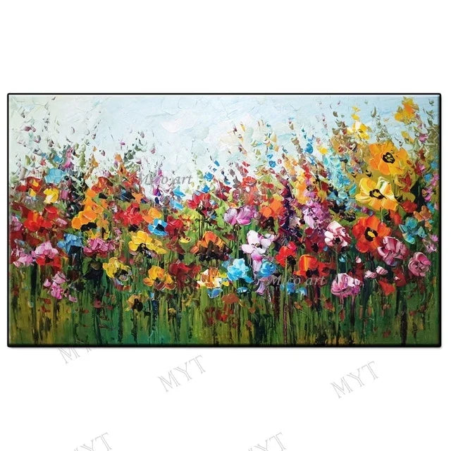 Knife Flower Abstract Oil Painting Wall Art Home Decoration Picture Hand Painting On Canvas 100% Hand Painted Without Border