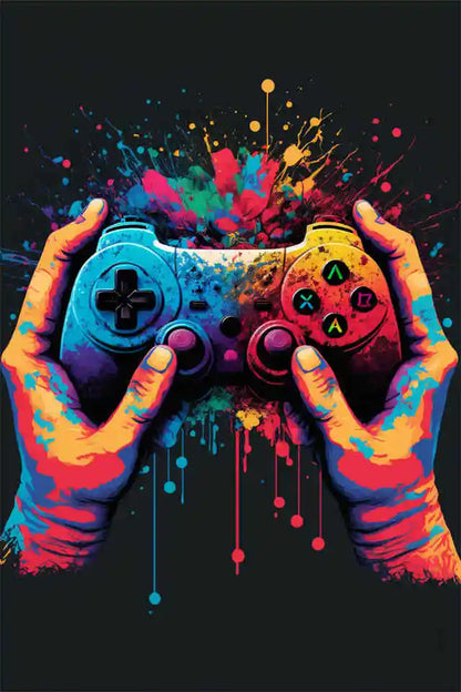 Colorful Game Controller Wall Art Poster Prints Nordic Aesthetic Picture Canvas Painting Gaming Boy Room Home Decoration