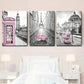 3pcs Modern Art Canvas Poster Eiffel Tower Girls Bedroom Decoration Lightpink Paris Theme Wall Art Living Room Corridor Decor