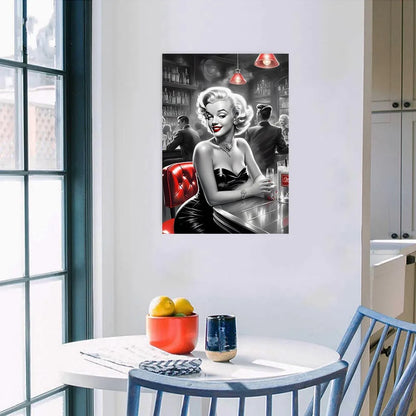 Fashion Beauty Canvas Poster Printing, Classic Retro Canvas Wall Art for Living Room Bedroom Coffee Shop Office Home Decoration