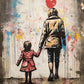 Banksy Boy Girl with Balloon on Canvas Posters and Prints Pop Street Graffiti Wall Art Painting for Living Room Home Decor