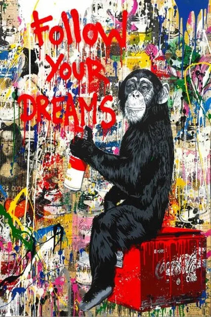 🎨 Quadro Graffiti Astratto Street Art – Stampa Moderna Colorata per Arredo Creativo