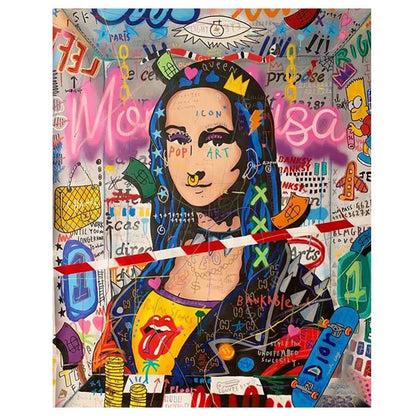 🎨 Quadro Graffiti Astratto Street Art – Stampa Moderna Colorata per Arredo Creativo