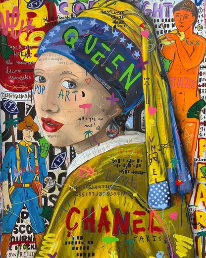 🎨 Quadro Graffiti Astratto Street Art – Stampa Moderna Colorata per Arredo Creativo