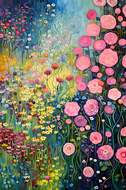 Abstract Flower Canvas Painting Modern Floral Prints Poster Wall Art Picture for Living Room Home Bedroom Decor Classroom Cuadro