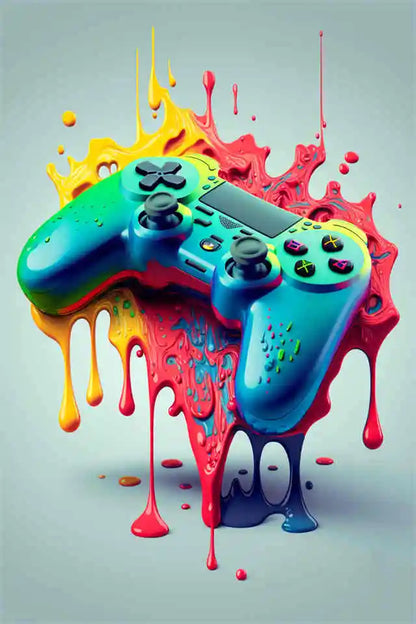 Colorful Game Controller Wall Art Poster Prints Nordic Aesthetic Picture Canvas Painting Gaming Boy Room Home Decoration