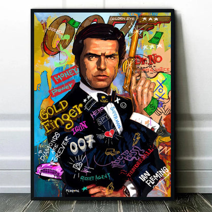 Pop Street Graffiti Wall Art Famous Singer Jackson HD Oil On Canvas Posters And Prints Living Room Bedroom Decoration Gifts