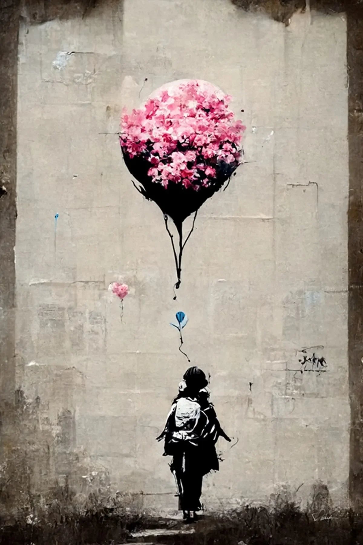 Banksy Boy Girl with Balloon on Canvas Posters and Prints Pop Street Graffiti Wall Art Painting for Living Room Home Decor