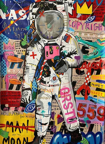 🎨 Quadro Graffiti Astratto Street Art – Stampa Moderna Colorata per Arredo Creativo
