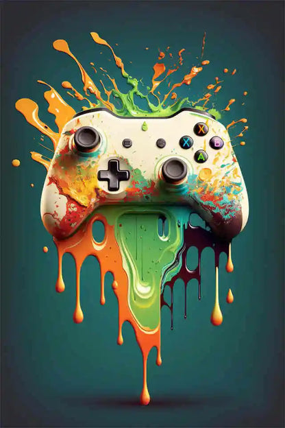 Colorful Game Controller Wall Art Poster Prints Nordic Aesthetic Picture Canvas Painting Gaming Boy Room Home Decoration
