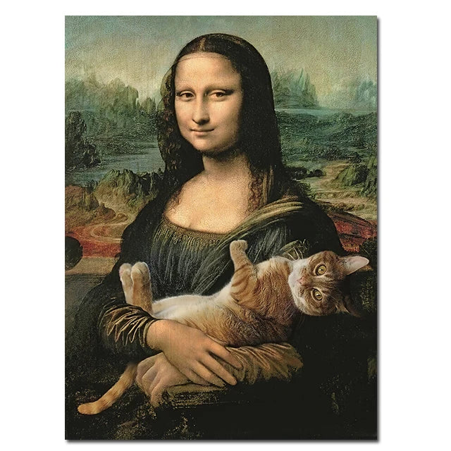 The Mona Lisa Famous Art Canvas Paintings By Leonardo Da Vinci Wall Art Posters And Prints Classical Art Picture For Living Room