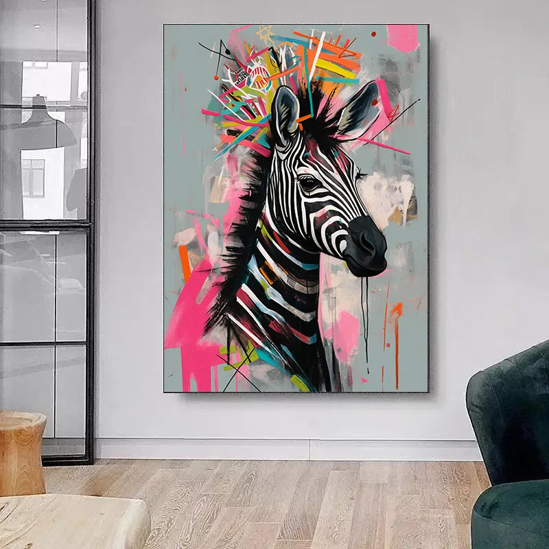 Animation Room Decor Animals Decoration Wall Art Coloured Home Decorations Canvas Painting Graffiti Cartoon Painted Decororation