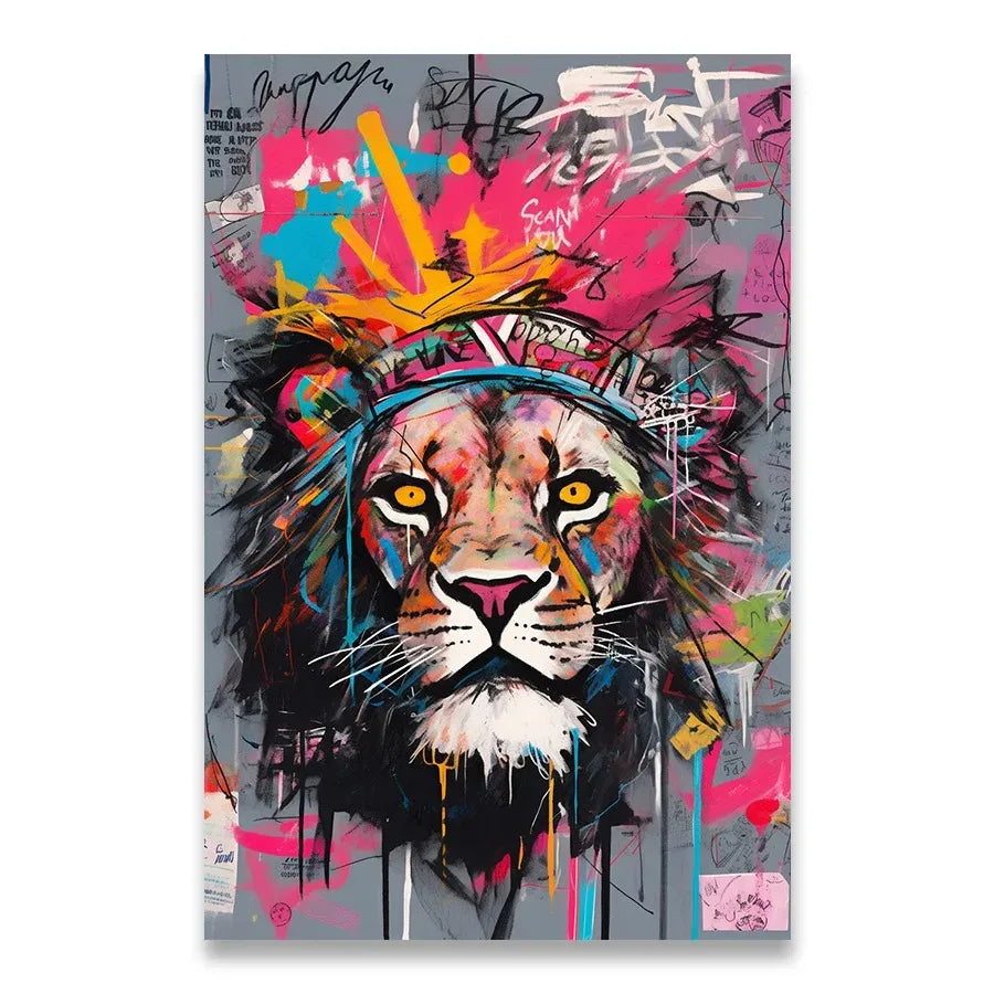 Animation Room Decor Animals Decoration Wall Art Coloured Home Decorations Canvas Painting Graffiti Cartoon Painted Decororation