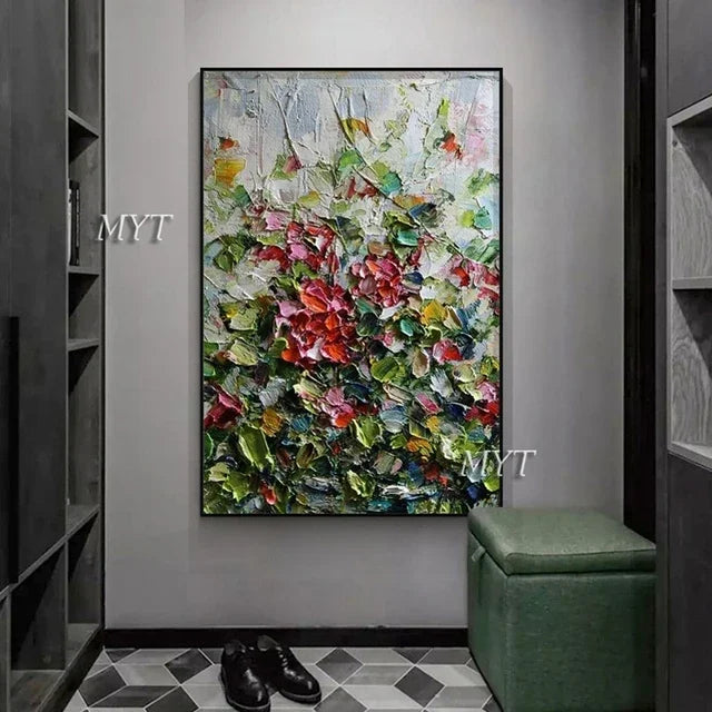 Knife Flower Abstract Oil Painting Wall Art Home Decoration Picture Hand Painting On Canvas 100% Hand Painted Without Border